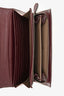 Bottega Veneta Burgundy Leather Intrecciato Long Wallet