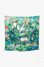 Hermès Green Silk 'La Vallés De Cristal' Scarf 90