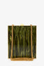 Saint Laurent Green Tuxedo Pexiglass Gold Metal Box Bag