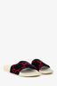 Gucci Navy/Red Velvet GG Logo Slides Size 38