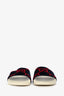 Gucci Navy/Red Velvet GG Logo Slides Size 38