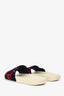 Gucci Navy/Red Velvet GG Logo Slides Size 38