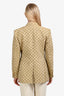 Gucci Beige Canvas Double Breasted Blazer Size 46