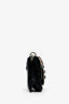 Miu Miu Black Sequin Leather Crystal Embellished Buckle Flap Shoulder Bag