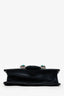 Miu Miu Black Sequin Leather Crystal Embellished Buckle Flap Shoulder Bag