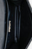 Miu Miu Black Sequin Leather Crystal Embellished Buckle Flap Shoulder Bag