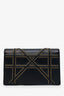 Christian Dior 2018 Black Leather Studded Diorama Wallet On Chain