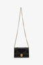 Christian Dior 2018 Black Leather Studded Diorama Wallet On Chain