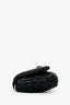 Miu Miu Black Matelasse Nappa Leather Crystal Embellished Shoulder Bag With Strap