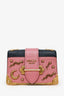 Prada Pink/Black Leather Astrology Celestial Cahier Crossbody Bag