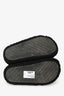 Balenciaga Black Shearling Logo Embroidered Platform Slides Size 38