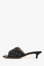 Bottega Veneta Black Quilted Puff Leather 'Lido' Kitten Heels Size 38.5
