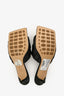 Bottega Veneta Black Quilted Puff Leather 'Lido' Kitten Heels Size 38.5
