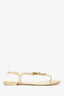 Giuseppe Zanotti Gold Crystal Embellished Palm Tree Sandals Size 38.5