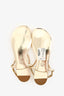 Giuseppe Zanotti Gold Crystal Embellished Palm Tree Sandals Size 38.5