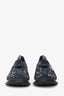 Christian Dior Navy Embroidered Crystal Embellished I Feel Blue 'Fusion' Sneakers Size 37