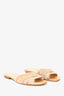 Christian Dior Gold/Pink Embroidered Slides Size 38.5