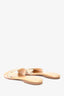 Christian Dior Gold/Pink Embroidered Slides Size 38.5