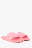 Gucci Pink Rubber GG Logo Slides Size 39