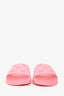 Gucci Pink Rubber GG Logo Slides Size 39