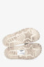 Christian Dior White/Grey Embroidered Toile de Jouy Logo Slides Size 38