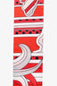 Hermès Red/White "Fauboug Rainbow" Twilly