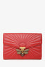Gucci Red Leather Quilted Queen Margaret Clutch