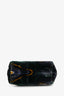 Fendi Navy Velvet Marble Patterned First Bag Charm With Chain