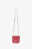 Stella McCartney Pink Vegan Suede Leather Chain Detail Crossbody