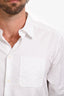 Loewe White Cotton Anagram Collared Button Down Shirt Size 16.5 Mens