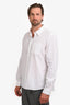 Loewe White Cotton Anagram Collared Button Down Shirt Size 16.5 Mens