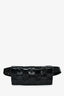 Bottega Veneta Black Leather Intrecciato 'The Stretch Cassette' Belt Bag With Zip Pouch