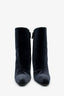 Balenciaga Black Velvet Heeled Ankle Boots Size 39.5 Mens