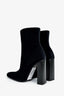 Balenciaga Black Velvet Heeled Ankle Boots Size 39.5 Mens