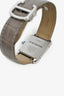 Cartier Stainless Steel Tank Solo Watch with Grey Alligator Strap ('30' Engraving)