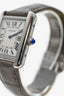 Cartier Stainless Steel Tank Solo Watch with Grey Alligator Strap ('30' Engraving)