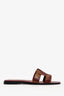 Hermès Red Leather Brides de Gala Quadri Tattoo Oran Sandals Size 39