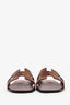 Hermès Red Leather Brides de Gala Quadri Tattoo Oran Sandals Size 39