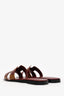 Hermès Red Leather Brides de Gala Quadri Tattoo Oran Sandals Size 39