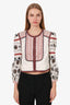 Veronica Beard White Linen Beaded Shilin Embellished Jacket Size S