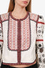 Veronica Beard White Linen Beaded Shilin Embellished Jacket Size S