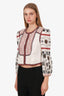 Veronica Beard White Linen Beaded Shilin Embellished Jacket Size S