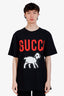 Gucci Black Cotton Lamb Logo Graphic Print T-Shirt Size XL Mens