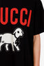 Gucci Black Cotton Lamb Logo Graphic Print T-Shirt Size XL Mens