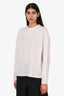 Miu Miu 2023 White Embroidered Long Sleeve T-Shirt Size S