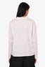 Miu Miu 2023 White Embroidered Long Sleeve T-Shirt Size S
