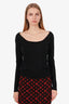 Prada Black Wool/Silk Blend Round Neck Sweater Size 38