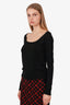 Prada Black Wool/Silk Blend Round Neck Sweater Size 38