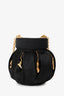 Salvatore Ferragamo Vintage Limited-Edition Black Silk Shoe Charms Bucket Bag