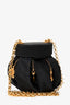 Salvatore Ferragamo Vintage Limited-Edition Black Silk Shoe Charms Bucket Bag
